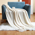 4-Layer Muslin Cotton Throw Blanket – Breathable & Lightweight Cotton Throw Blanket Axl White-1pc 150x200cm