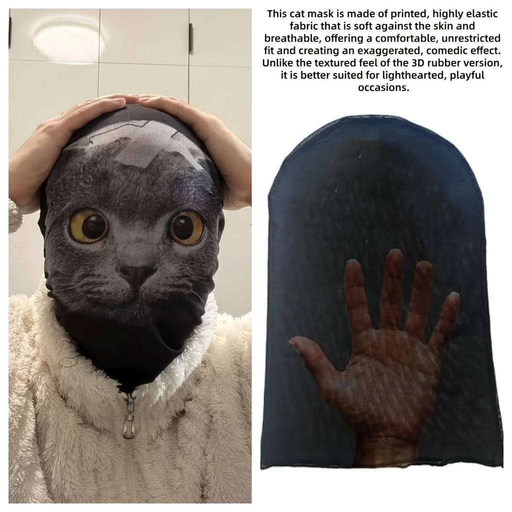 Cute Cat Cosplay Head Mask – Breathable Mesh Party Mask Costume Party Mask Axl