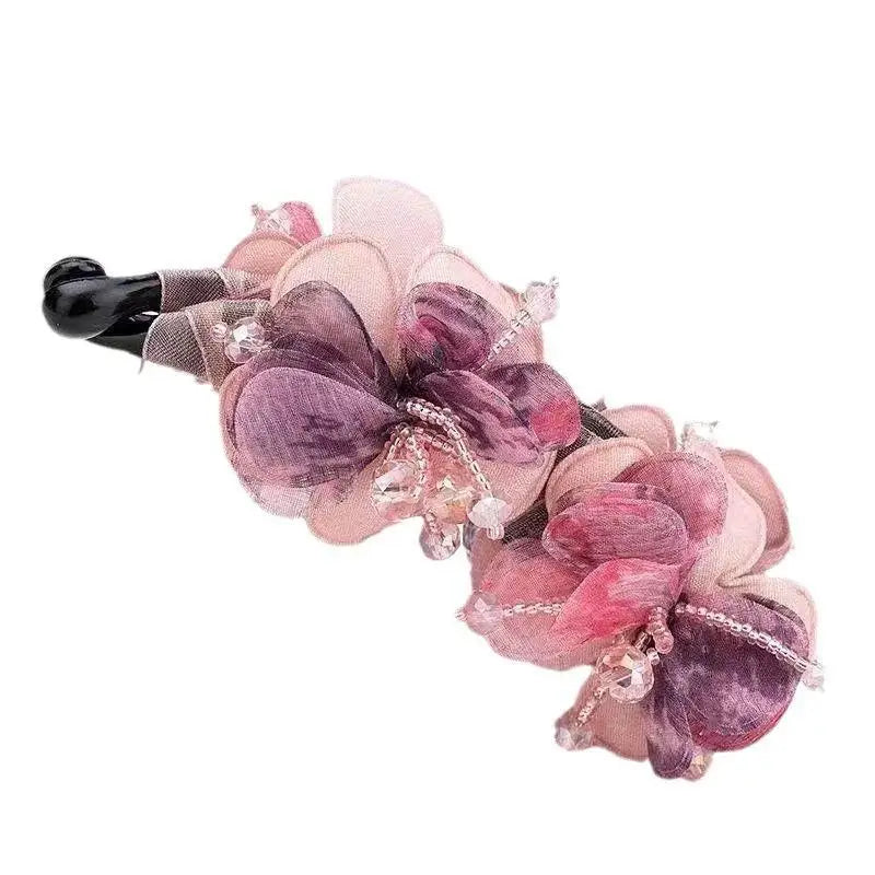 Non-Slip Floral Banana Hair Clip – Vintage Rose Barrette Hair Clip Barrette Axl
