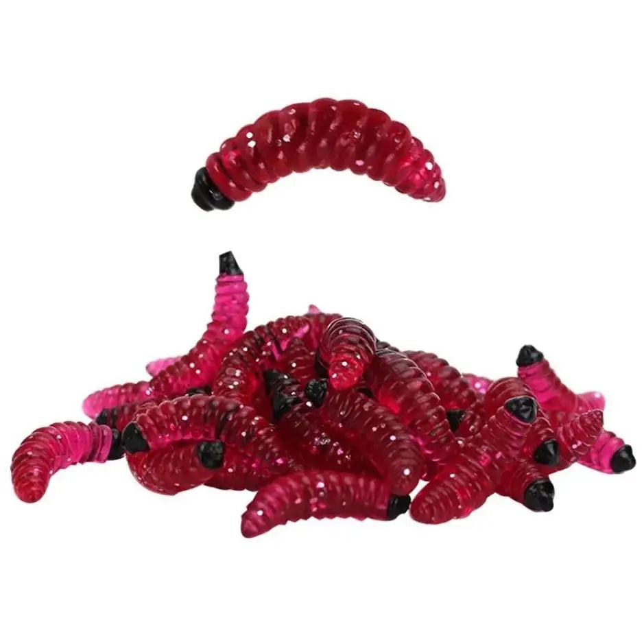 50 Pcs Soft Worm Maggot Fishing Lures Set – All Waters Soft Fishing Lures Axl