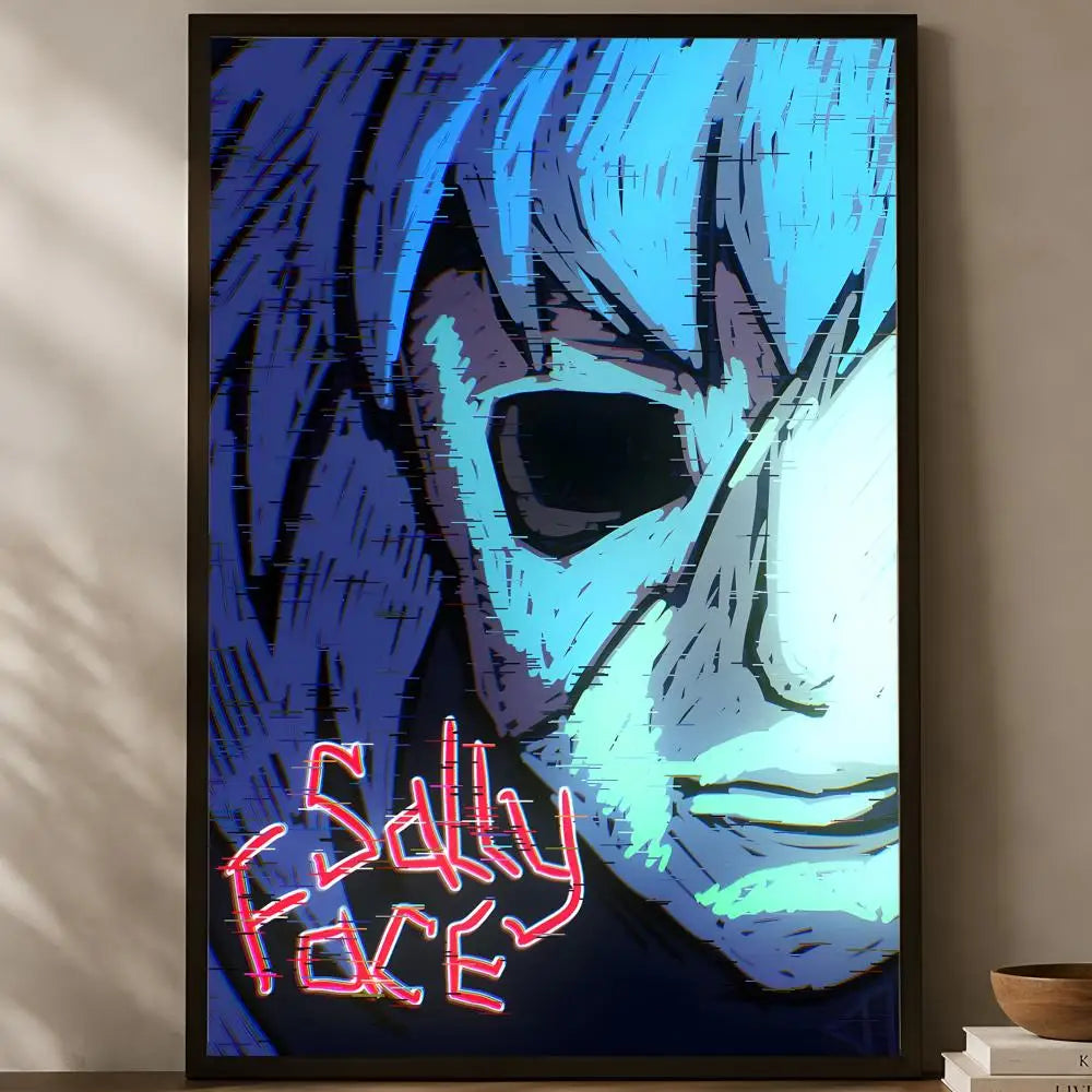 Sally Face Game Poster – Self-Stick HD Waterproof Wall Art Wall Art Poster Axl White03 15X20cmNoframe