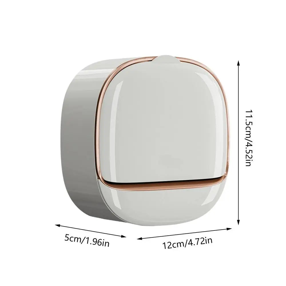Wall-Mounted Soap Dish with Drainage – Non-Slip Shower Holder Soap Dish Holder Axl White
