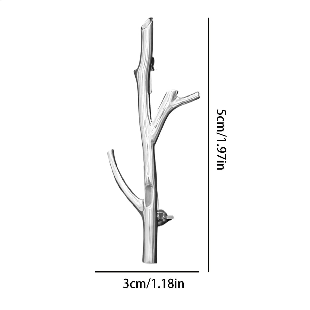 Branch Floral Brooch Pin – Metal Corsage for Hat & Coat Floral Brooch Pin Axl