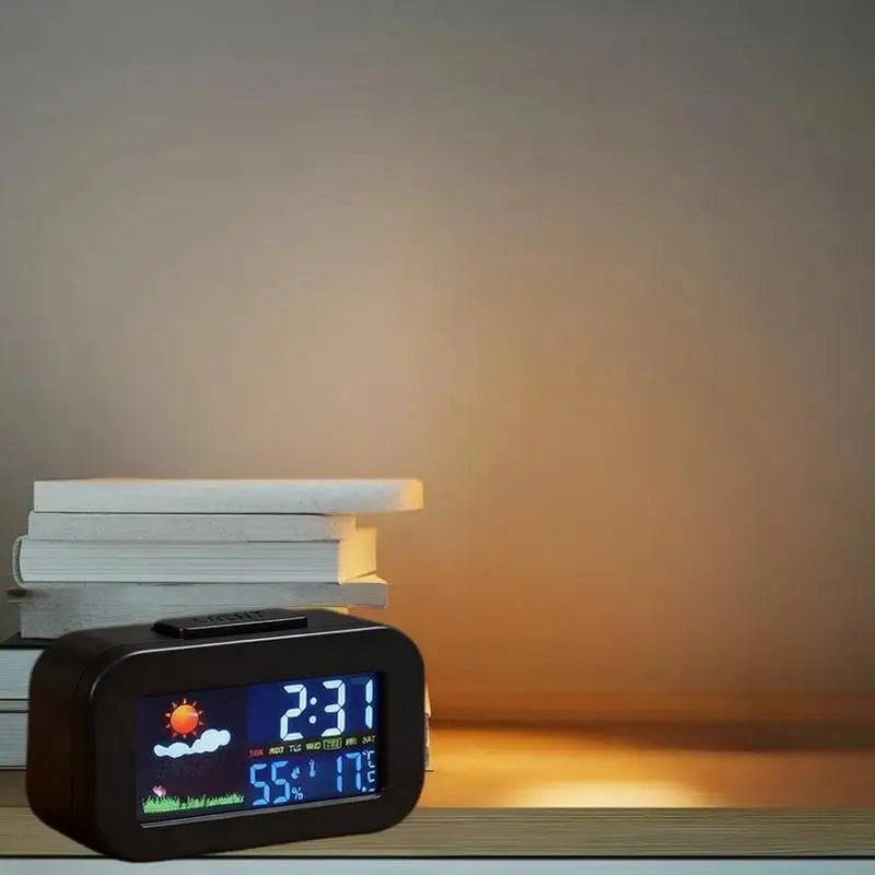 Weather Station Clock – Color Display Temp & Humidity Monitor Weather Station Clock Axl
