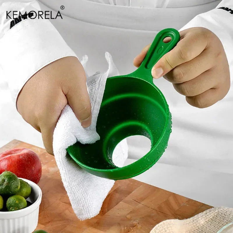KEMORELA Wide Mouth Folding Funnel with Long Neck | Kitchen Kitchen Funnel Axl
