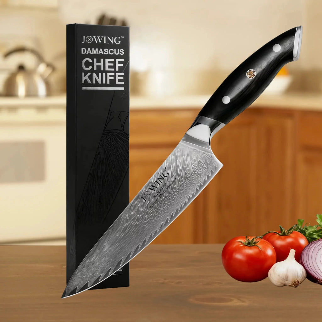 67-Layer Damascus Steel Santoku Chef Knife with Gift Box Damascus Chef Knife Axl B