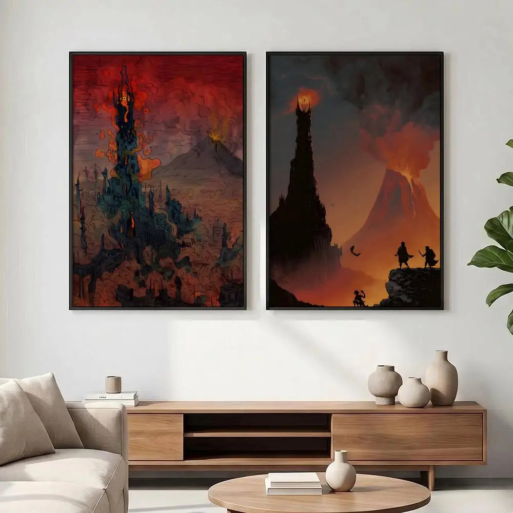 Tolkien Landscape HD Art Poster – Waterproof Sticky Wall Decor Wall Art Poster Axl