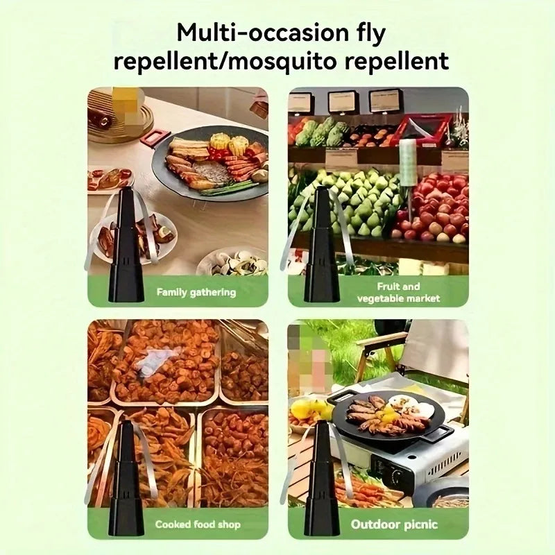 Battery-Powered Fly Repellent Fan with Reflective Blades Fly Repellent Fan Axl