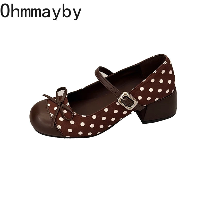 Women's Mary Jane Pumps – Butterfly-Knot Buckle Block Heel Mary Jane Pumps Axl