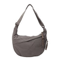 Large Canvas Crossbody Bag – Lightweight Dumpling Shoulder Bag Canvas Crossbody Bag Axl Gray