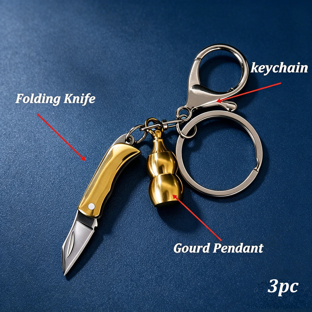 Mini Folding Pocket Knife – Keychain Camping Utility Tool Folding Pocket Knife Axl