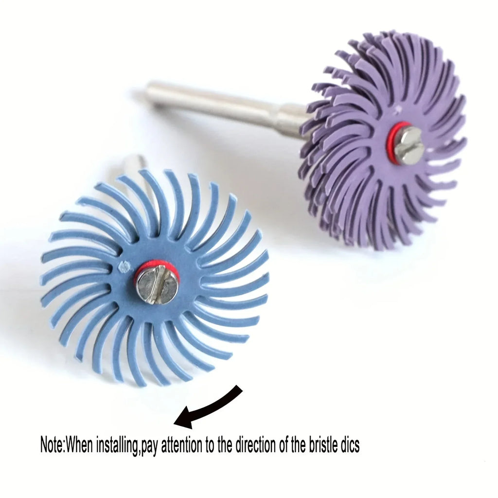 Radial Bristle Disc Kit & Mandrel – Rotary Polishing Wheels Rotary Tool Accessory Axl