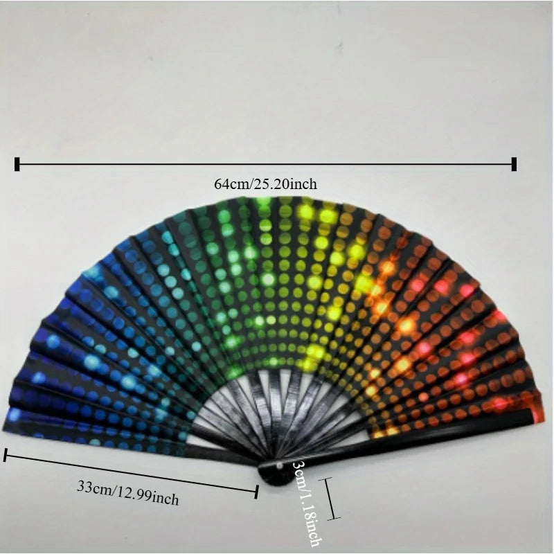 Rainbow Sequins Foldable Hand Fan – Pride Festival Drag Queen Foldable Hand Fan Axl Multicolor