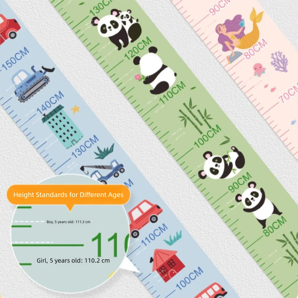 2M Kids Height Chart Wall Sticker – Cartoon Waterproof Measure Height Chart Sticker Axl