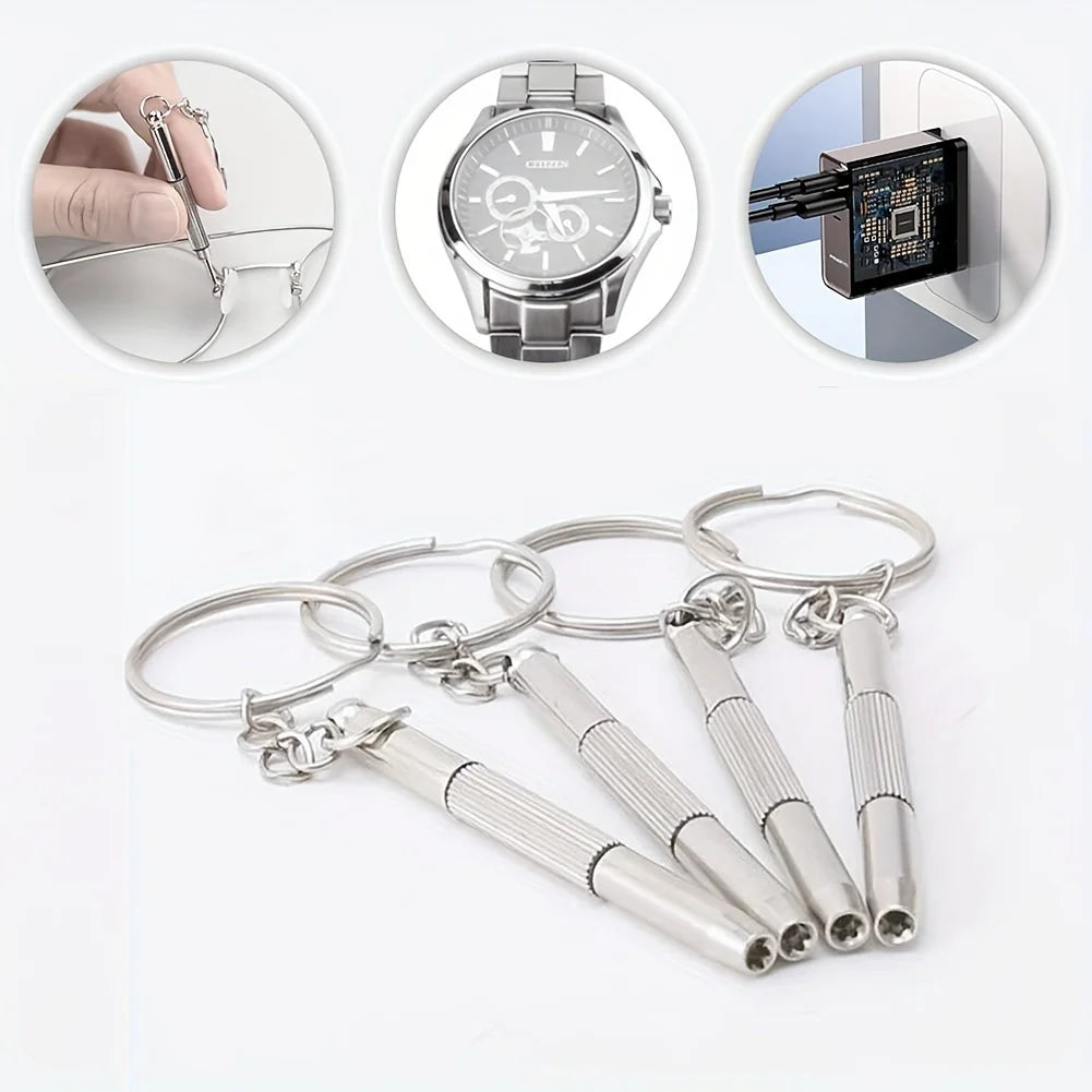 Precision Mini Screwdriver Set with Keychain – 5/10 Pcs Mini Screwdriver Set Axl
