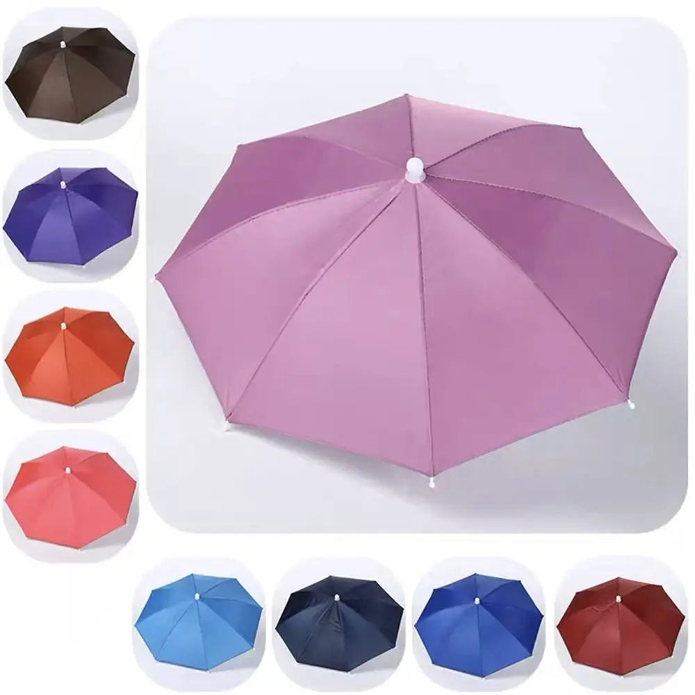 Foldable Hands-Free Umbrella Hat – Windproof Sun & Rain Cap Umbrella Hat Axl