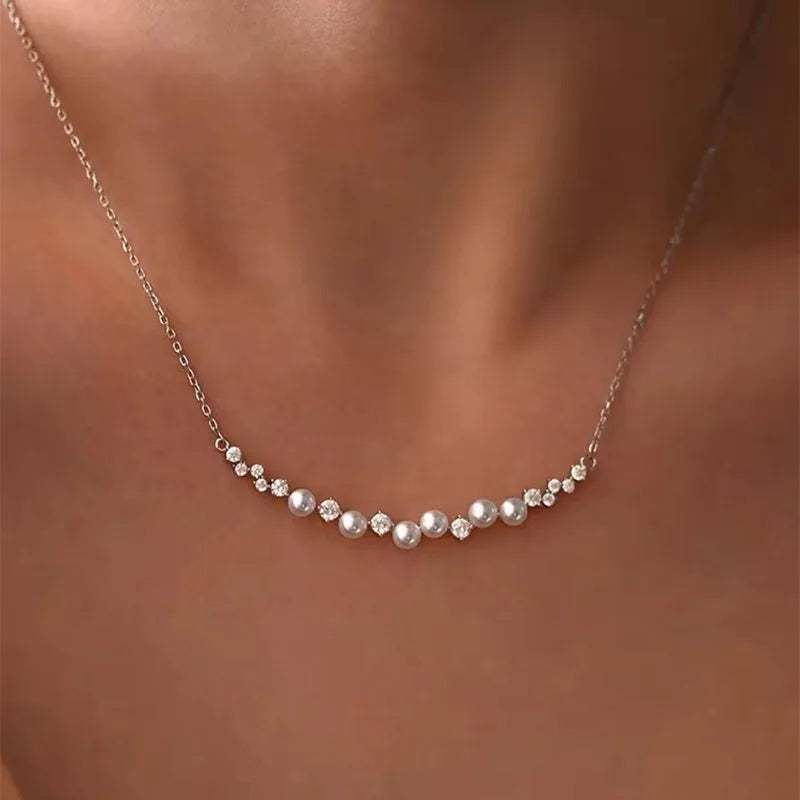 Huitan Imitation Pearl Pendant Necklace | Women's Fashion Jewelry Pearl Pendant Necklace Axl