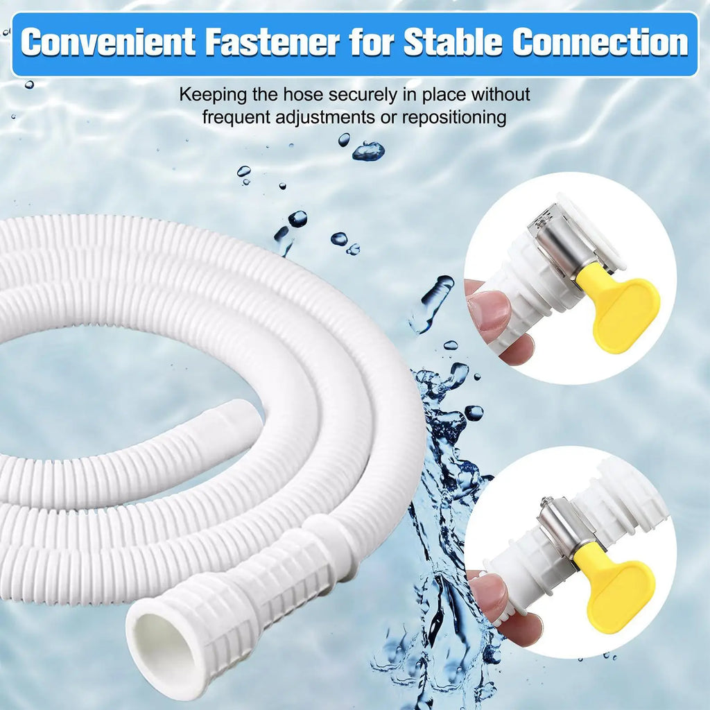 Dehumidifier Drain Hose with Clamp – 3m/4m Flexible AC Pipe Drain Hose Axl