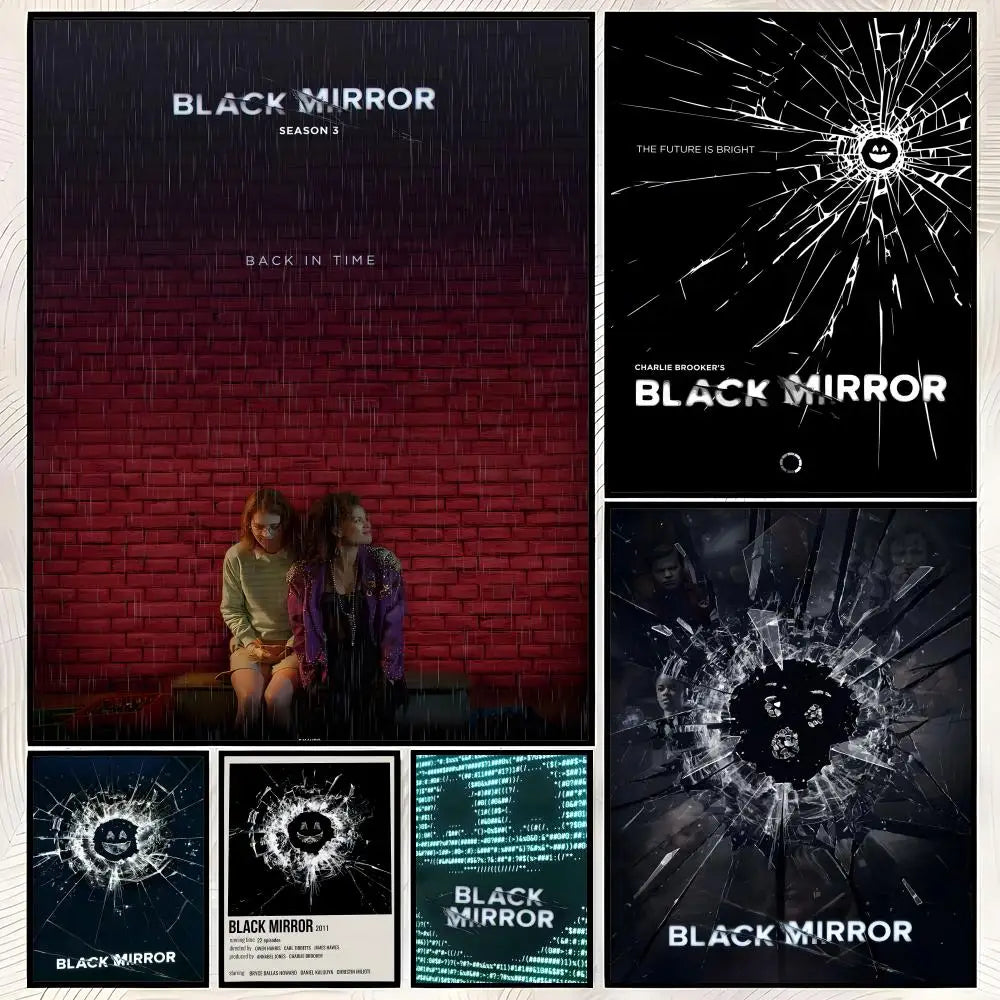 Black Mirror Self-Stick HD PVC Wall Poster – Waterproof Decor Wall Art Poster Axl