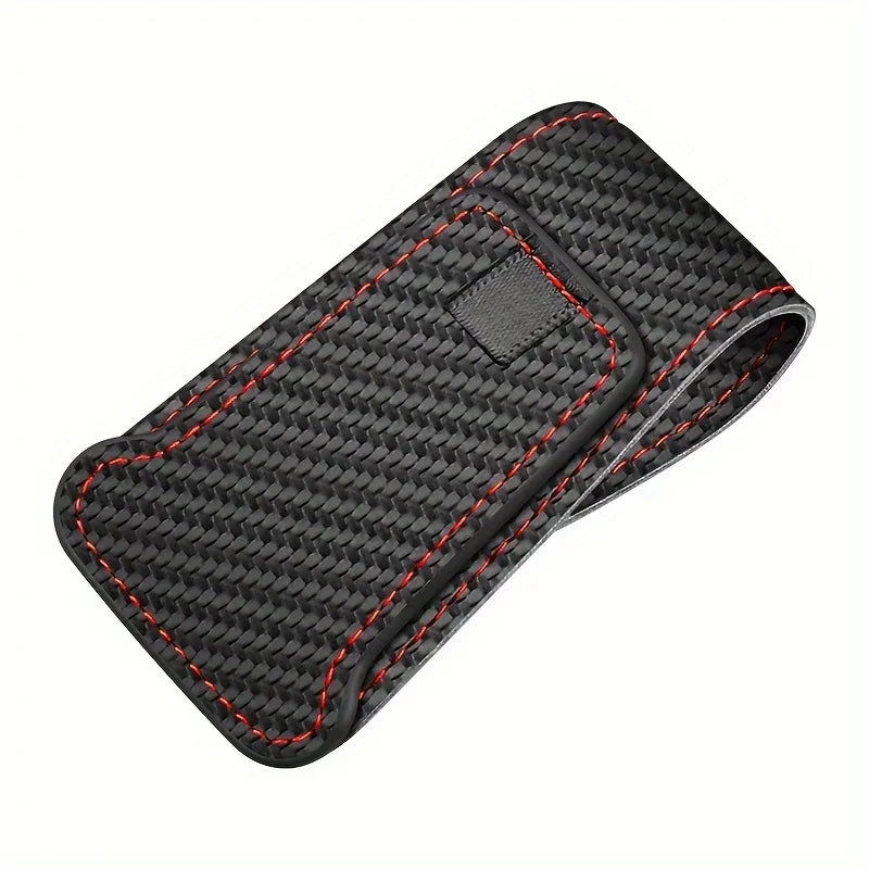 Magnetic Car Sun Visor Glasses Holder Clip | Universal Fit Car Glasses Holder Axl Carbon Fiber Pattern