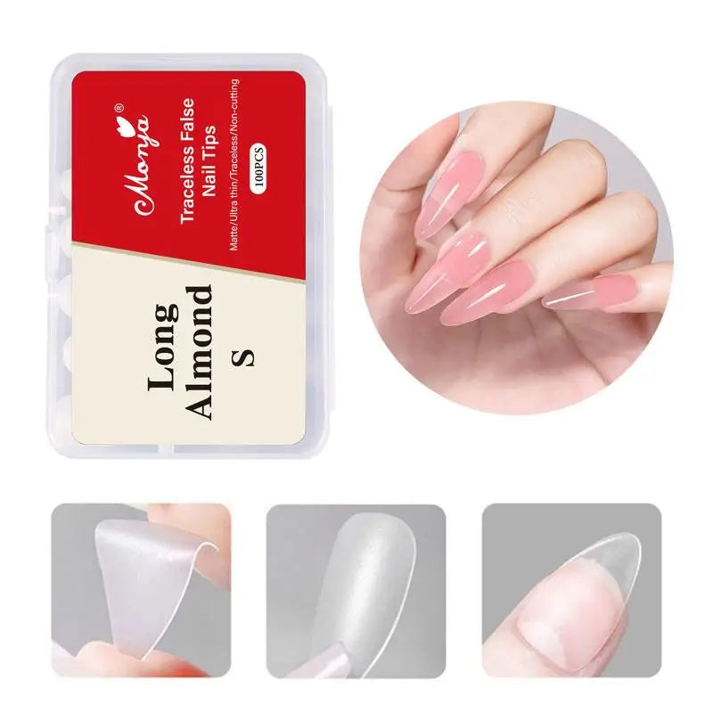 100 Pcs Press On False Nail Tips – DIY Nail Extensions Press On Nail Tips Axl