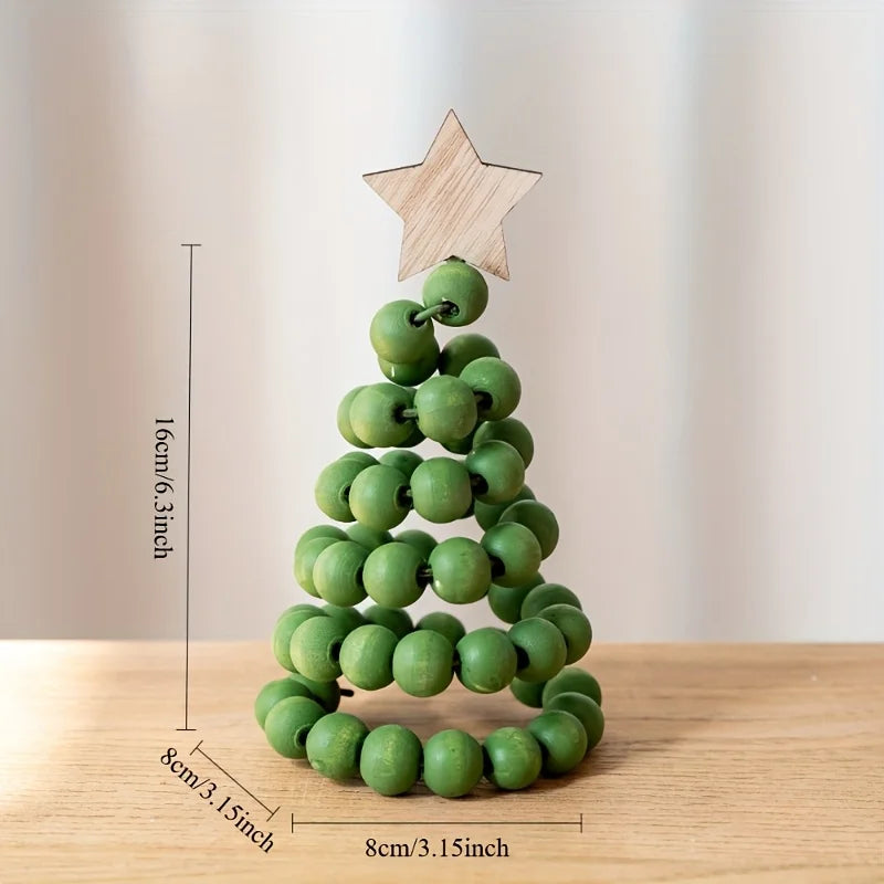 Nordic Wooden Bead Tree Desktop Ornament – Retro Home Décor Desktop Ornament Axl