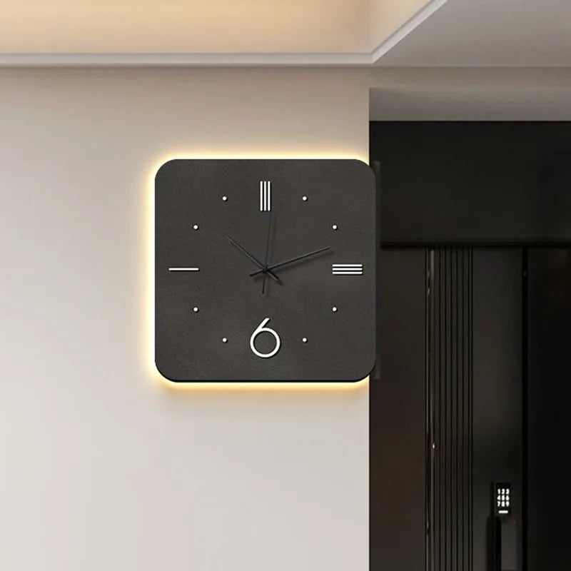Modern Silent Wall Clock – Minimalist Square Resin 30cm Decor Wall Clock Axl C 30x30x2CM