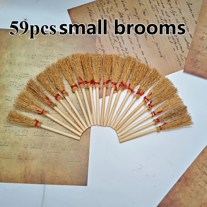 Dollhouse Halloween Miniatures Set – 20/59pcs Wood Scene Models Dollhouse Miniature Set Axl 59pcs