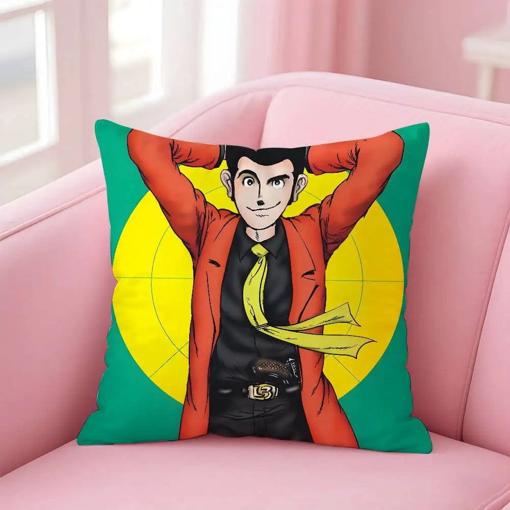 Lupin the Third Anime Pillowcase – Printed Sofa Cushion Cover Anime Cushion Cover Axl 50X50cm z4