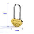 Engraved Double Heart Love Lock – Romantic Wishing Padlock Love Lock Keepsake Axl onesize