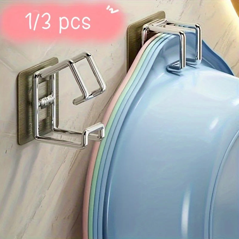 Foldable Stainless Steel Wall Hook – No-Drill, Space-Saving Wall Hook Organizer Axl