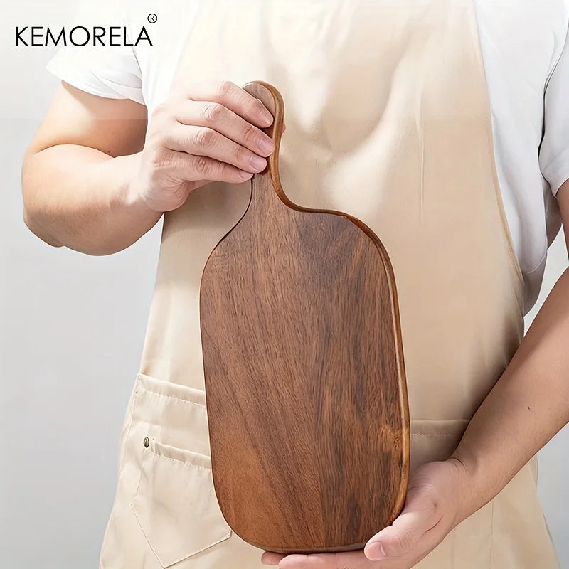 KEMORELA Wooden Cutting Board with Handle | Food-Safe Wood Wooden Cutting Board Axl