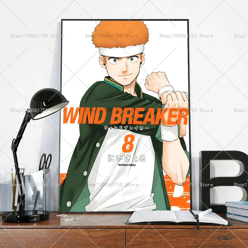 Wind Breaker Anime Wall Poster – Self-Adhesive Waterproof Sticker Anime Wall Poster Axl z8 50x70cm No Frame