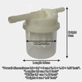 Universal Motorcycle Inline Fuel Filter – Clear Petrol Filter Motorcycle Fuel Filter Axl White