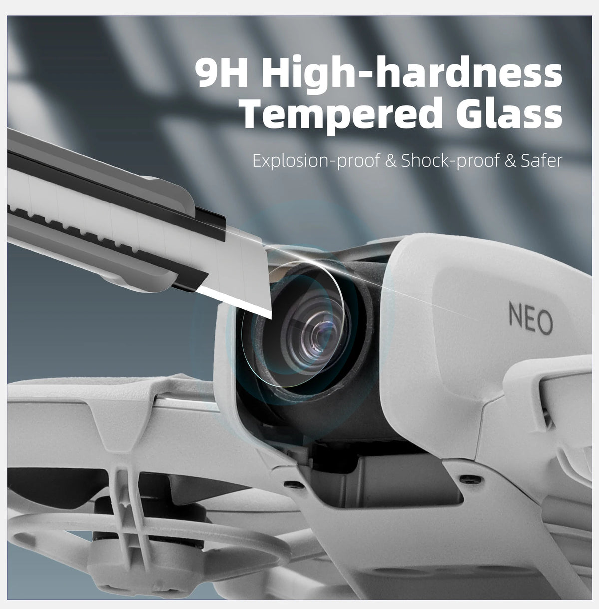 DJI NEO Lens Tempered Glass Protector 9H – 2 Pack Drone Lens Protector Axl