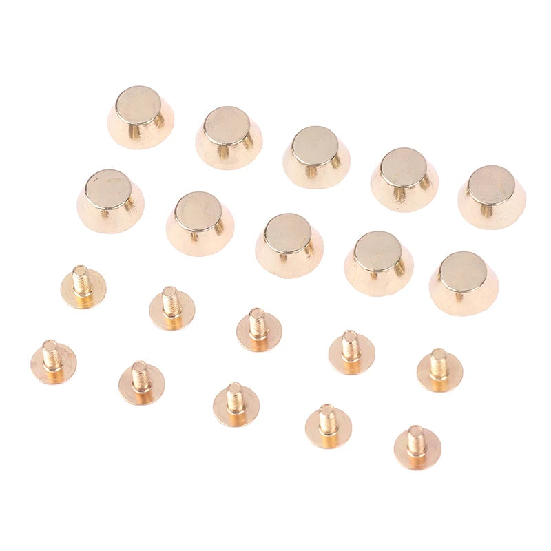 10-Set Metal Bag Bottom Rivets – DIY Leather Stud Feet Leather Craft Rivets Axl A1
