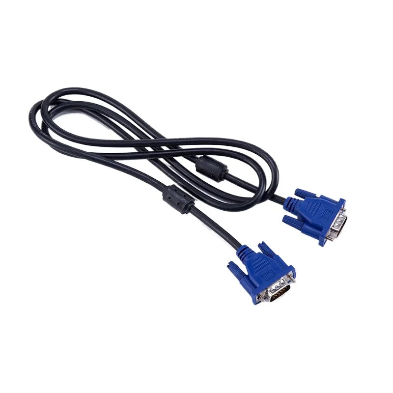 VGA Male to Male Cable with Magnetic Ring | Monitor & Projector VGA Video Cable Axl black-1pcs 1.5m