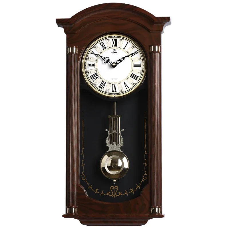 Large Retro Pendulum Wall Clock – Shabby Chic Antique Decor Decorative Wall Clock Axl D 59X28X9CM