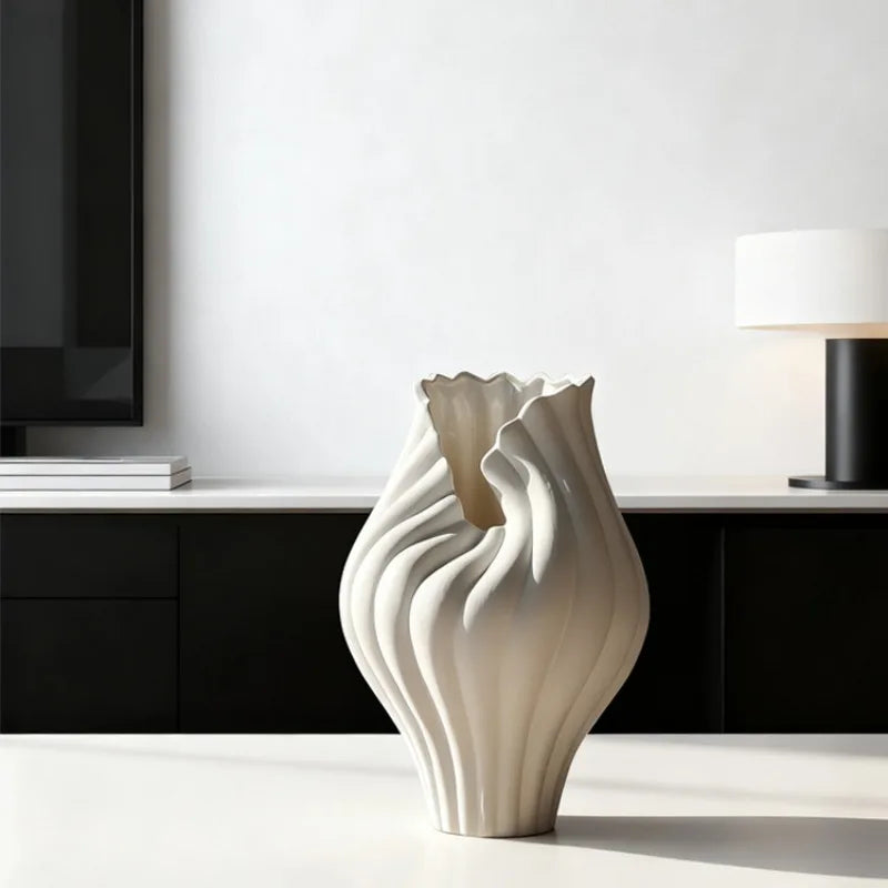 Handmade Modern Art Tabletop Vase – Flower Container 32cm Decorative Vase Axl