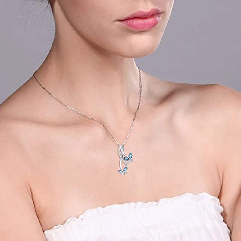 Huitan CZ Pendant Necklace – Bridal Wedding Jewelry for Women Pendant Necklace Axl
