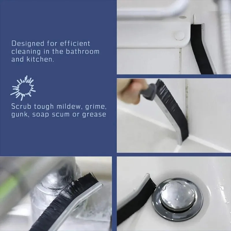 2-Pack Grout Cleaner Brush Set – Stiff Bristle Tile Scrubber Cleaning Brush Set Axl