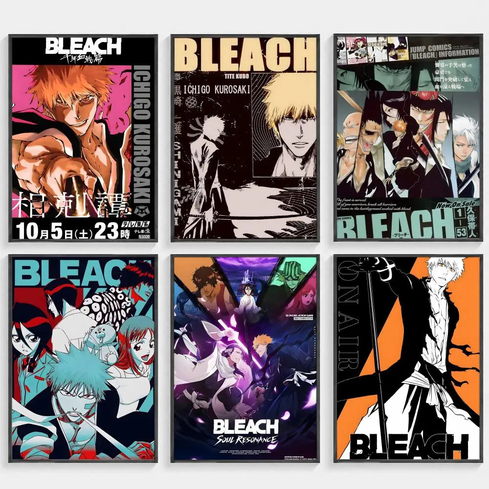 Bleach Anime Poster – HD Waterproof Sticky Wall Art Decor Anime Wall Poster Axl