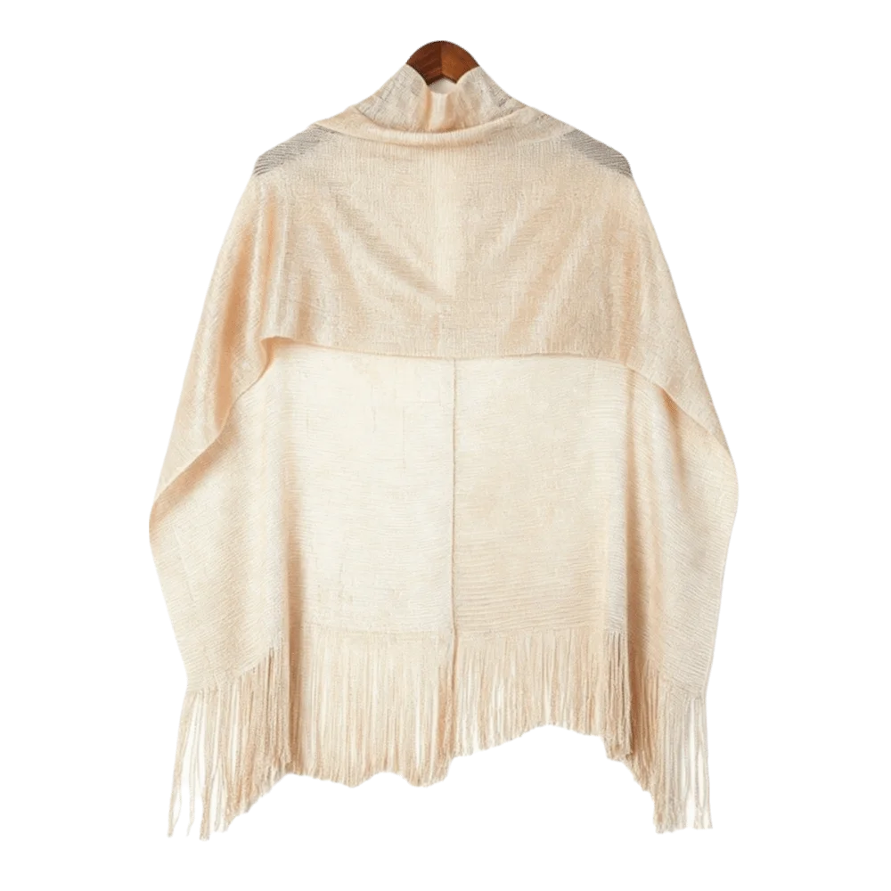 Sheer Beach Cover-Up Top – Lightweight Draped Gauze Swimwear Beach Cover-Up Axl Light Gold One Size