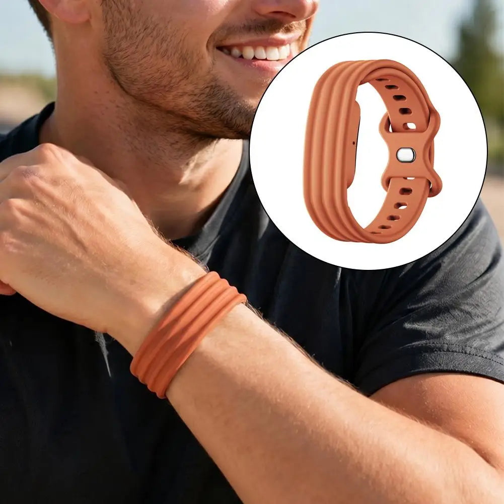 Silicone Watch Strap for Google Fitbit Air | Butterfly Buckle Watch Band Strap Axl