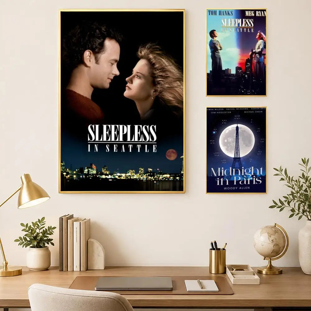 Sleepless in Seattle Movie Poster – Self-Stick HD PVC Wall Art Movie Wall Poster Axl
