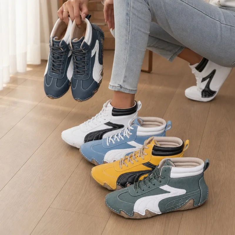 Unisex High Top Wide Fit Walking Shoes | Anti-Slip Outsole High Top Casual Shoes Axl