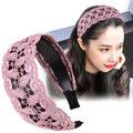 Korean Lace Flower Wide Headband – Non-Slip Vintage Hair Hoop Lace Flower Headband Axl A6