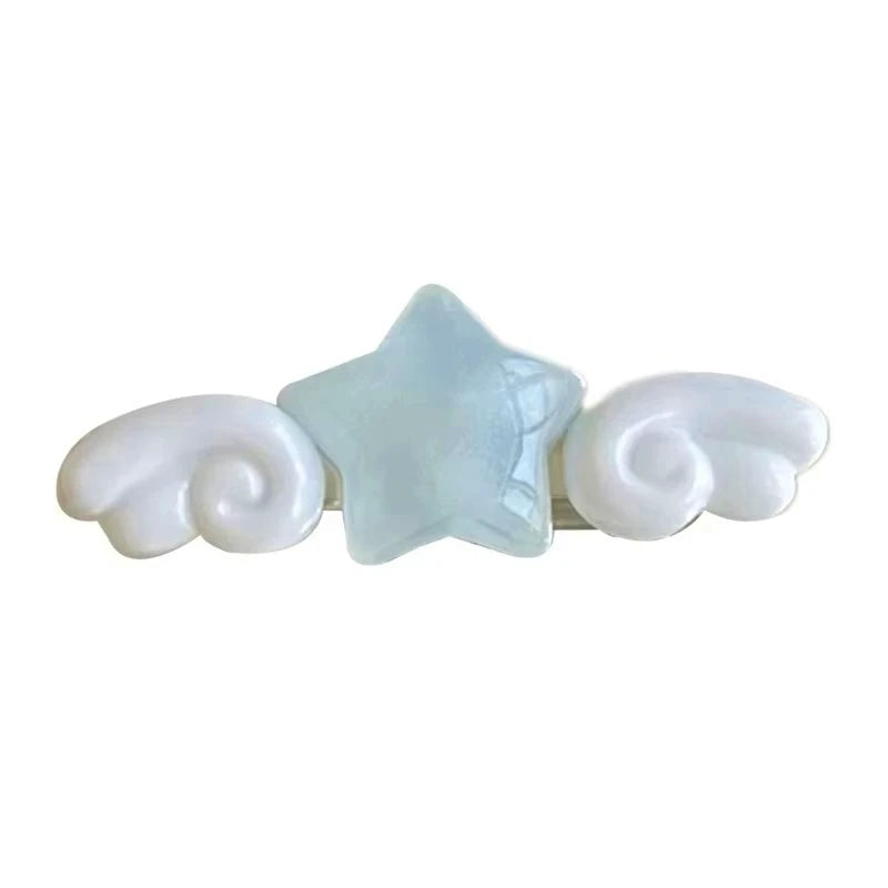 Star Wing Hair Clips for Girls – 2PCS Acrylic Barrettes Hair Barrettes Axl