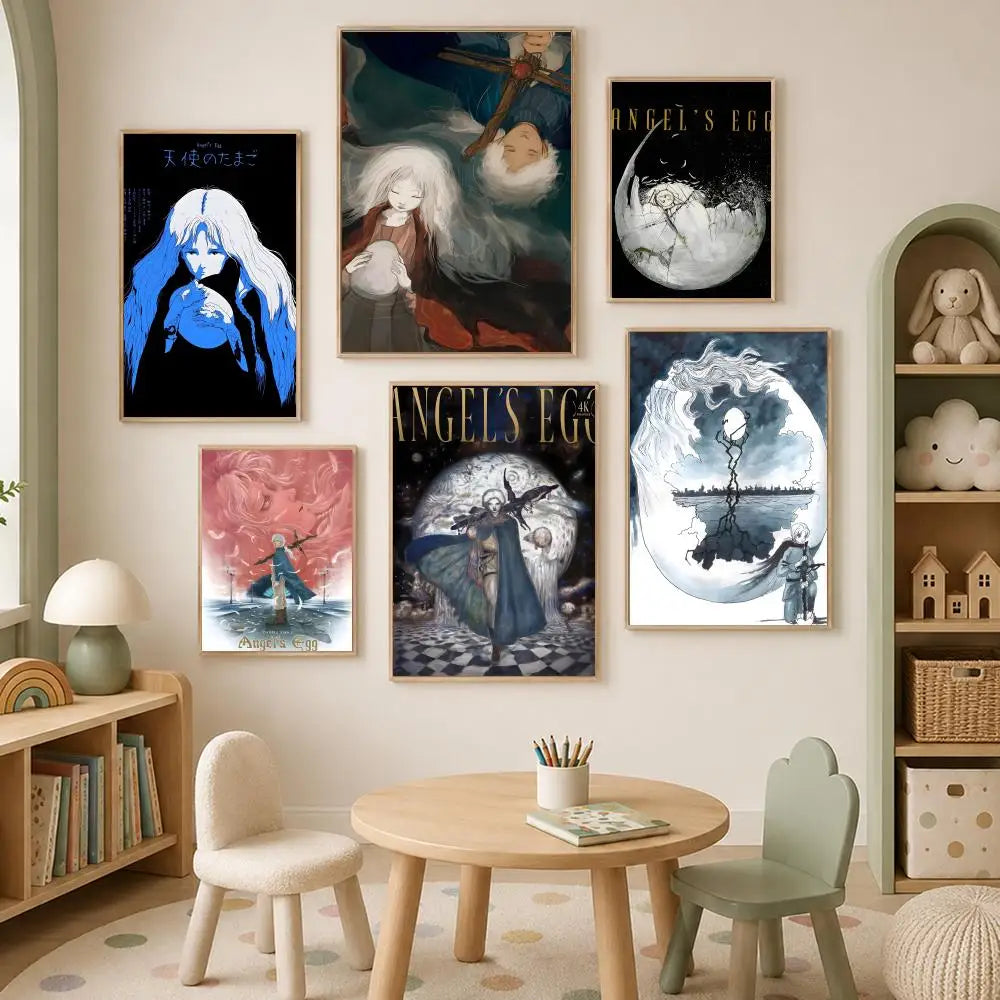 Angel's Egg Anime Self-Stick HD PVC Wall Art Poster Anime Wall Poster Axl