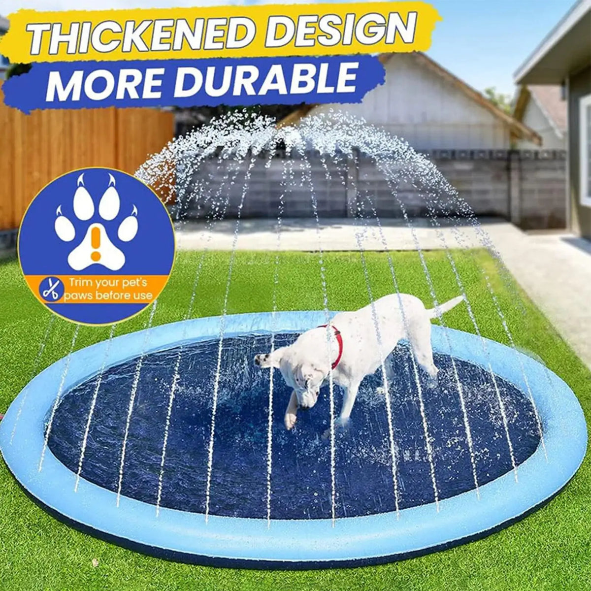 Non-Slip Sprinkler Play Mat – Kids Outdoor Splash Pad Sprinkler Splash Pad Axl